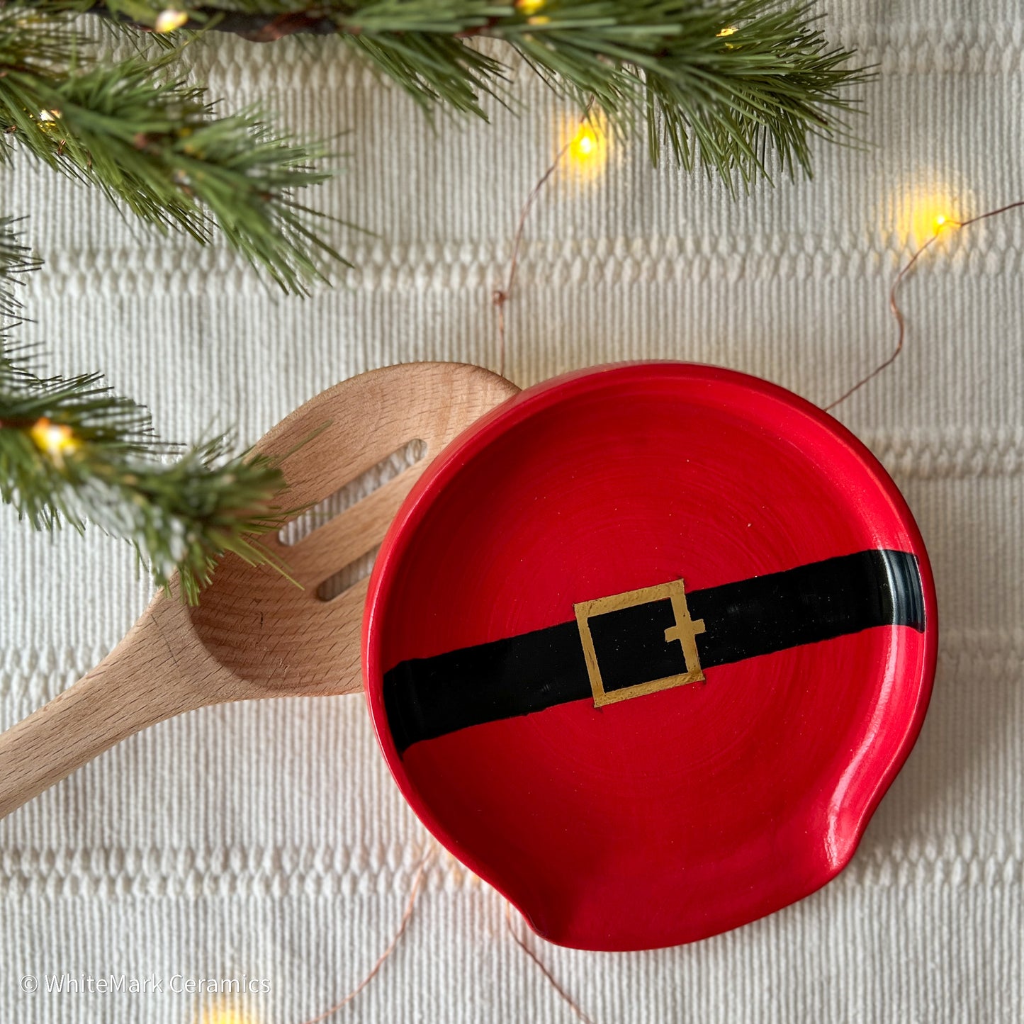 Santa Spoon Rest - Clearance (Untidy Gold Buckle)