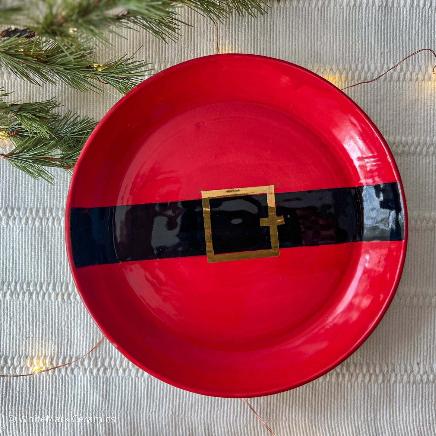 Santa Plate - Clearance (Untidy Gold Buckle)