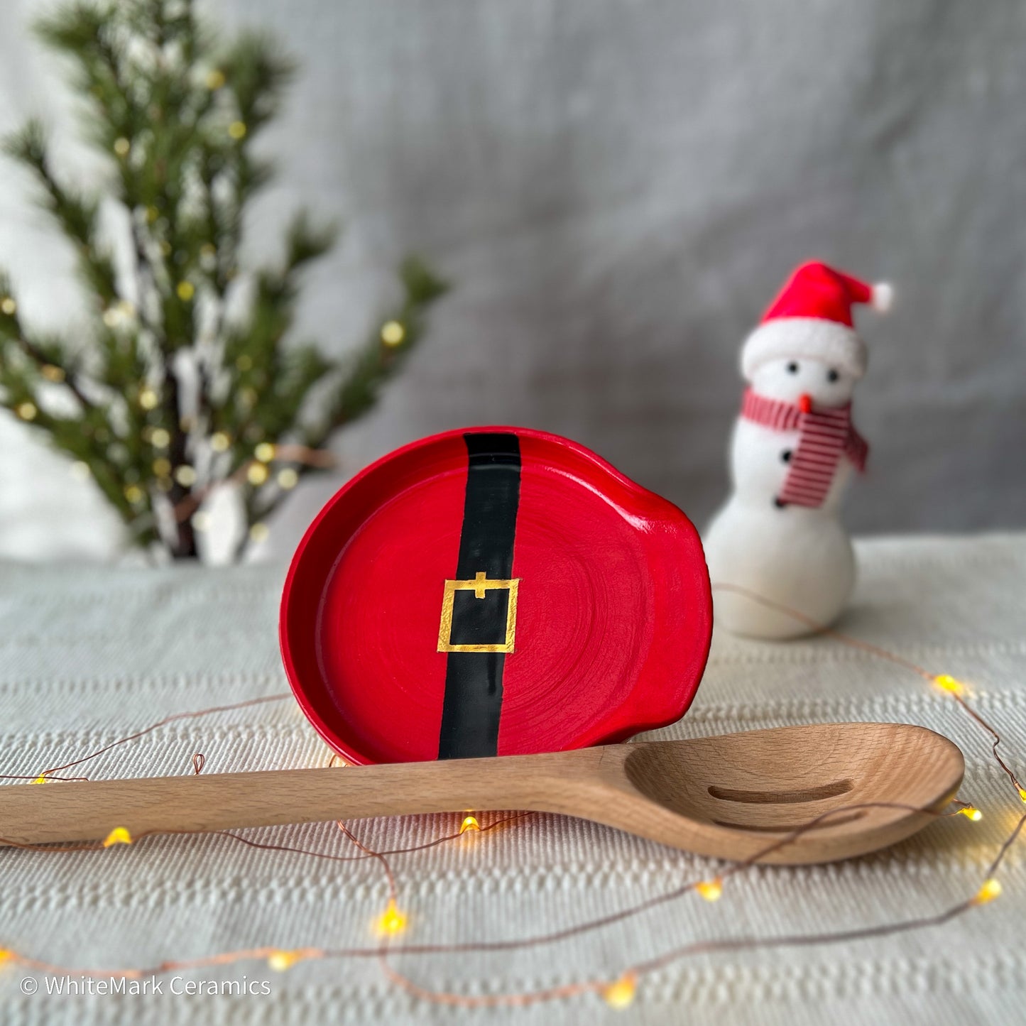 Santa Spoon Rest - Clearance (Untidy Gold Buckle)